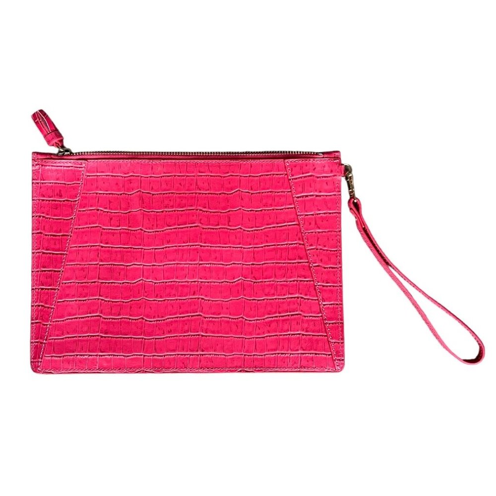 Neely & Chloe NWOT Leather Flat Clutch Purse in Pink